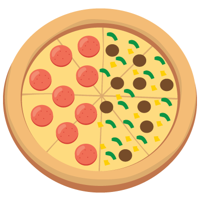 Půlená pizza